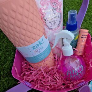 Pink Glow Self-Care Gift Basket – Beauty & Summer Essentials Bundle